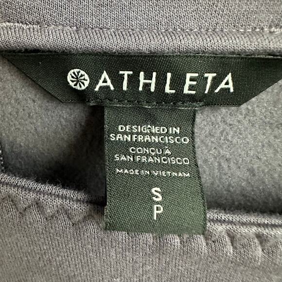 Athleta Moto Jacket Small Purple Asymmetric Full Zip Long Sleeve Textured Soft - Picture 6 of 8